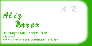 aliz marer business card